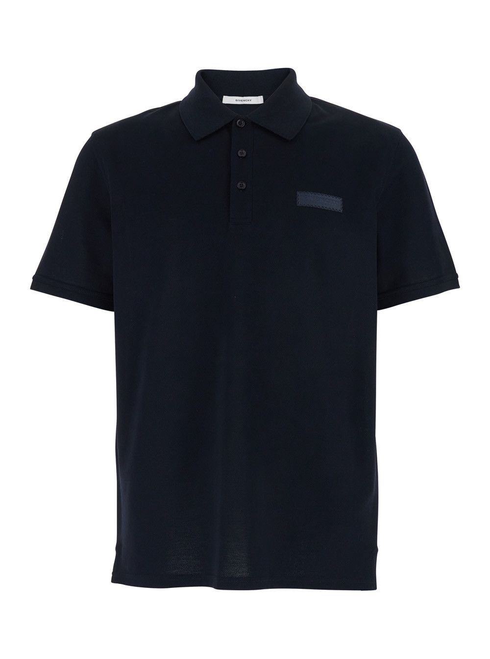 Givenchy Blue Polo with Classic Collar and Logo Patch on Front in Cotton for Men Size US M / EU 48-50 / 2 - 1 Thumbnail