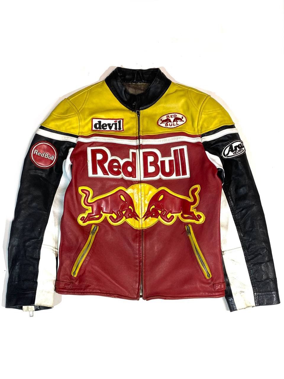 Genuine Leather Red Bull Moto Racing Leather Jacket Vintage Size US M / EU 48-50 / 2 - 1 Thumbnail