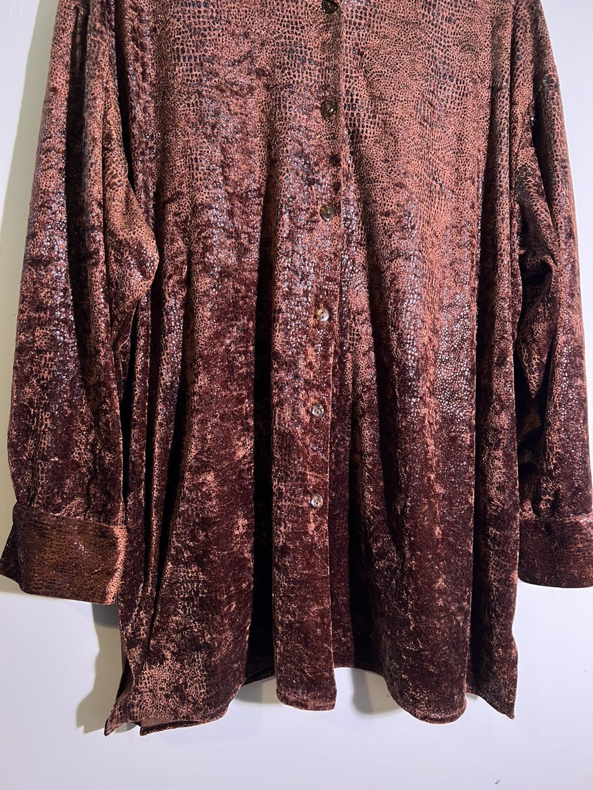 Vintage 90’s 2000’s Y2K VTG Vintage Albert & Pearl Brown Retro Shirt Size US L / EU 52-54 / 3 - 3 Thumbnail