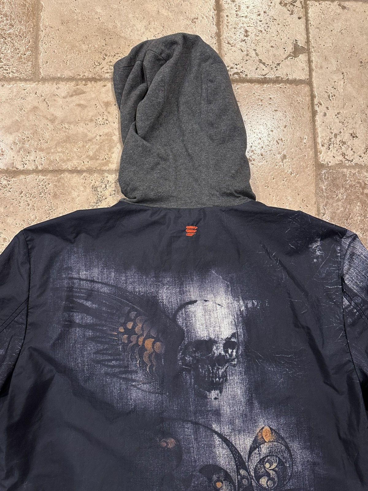 Robert Graham × Vintage Robert Graham Skull / Skeleton Black Windbreaker Zip Jacket Size US XL / EU 56 / 4 - 12 Thumbnail