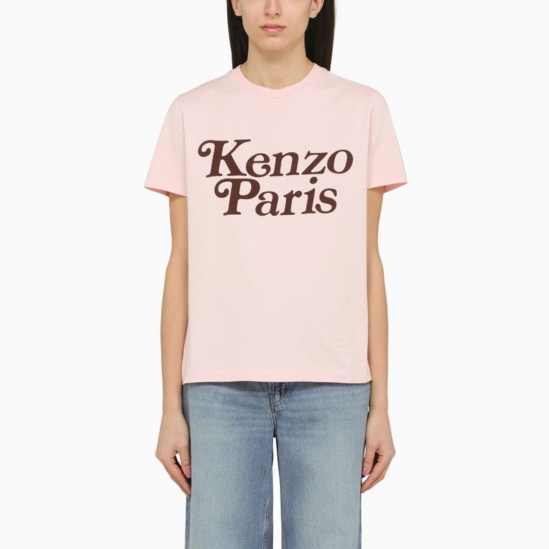 image of Kenzo Pink Cotton T-Shirt With Logo, Women's (Size Small)