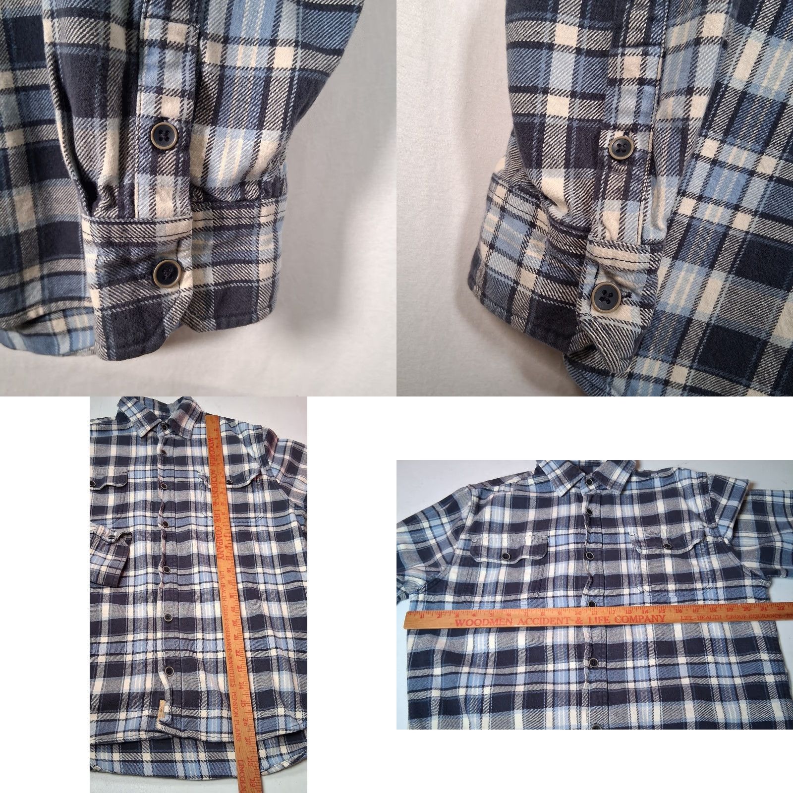 Vintage VINTAGE Jachs Heavyweight Flannel Shirt Men Medium Blue Plaid Button Up Workwear Size US M / EU 48-50 / 2 - 8 Thumbnail