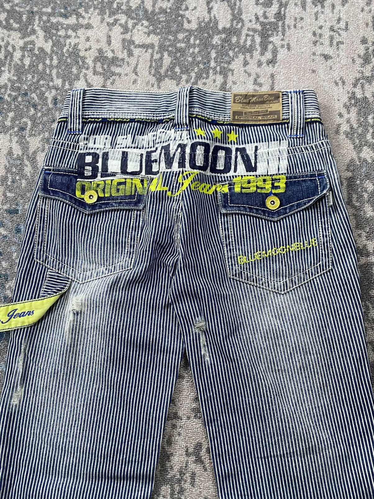 Hysteric Glamour Japanes Y2K Blue Moon Blue Distressed Jeans Size US 28 / EU 44 - 3 Thumbnail