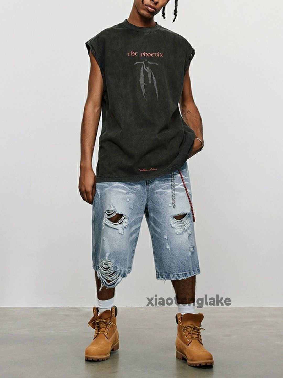 washed faded skate hiphop damaged grunge shorts
