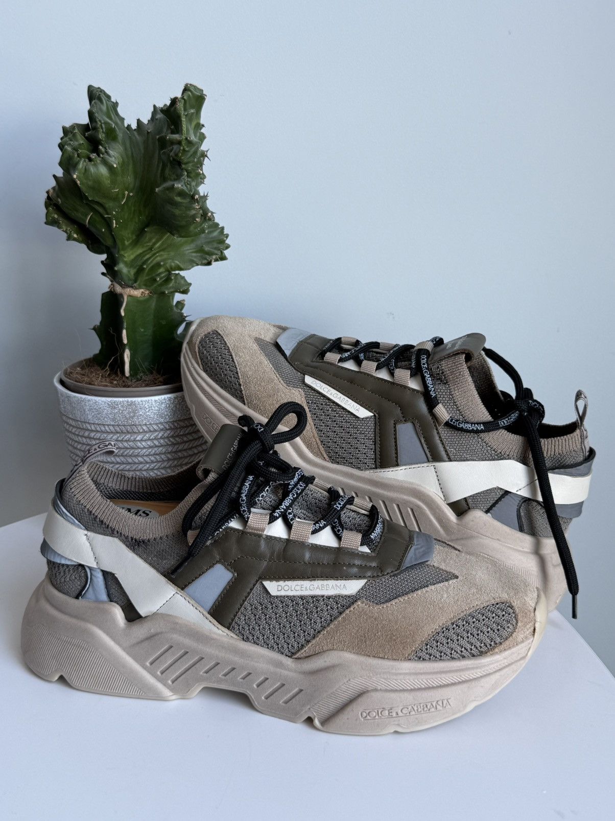 Dolce & Gabbana Dolce & Gabbana Daymaster Beige sneakers Suede Size US 10.5 / EU 43-44 - 4 Thumbnail