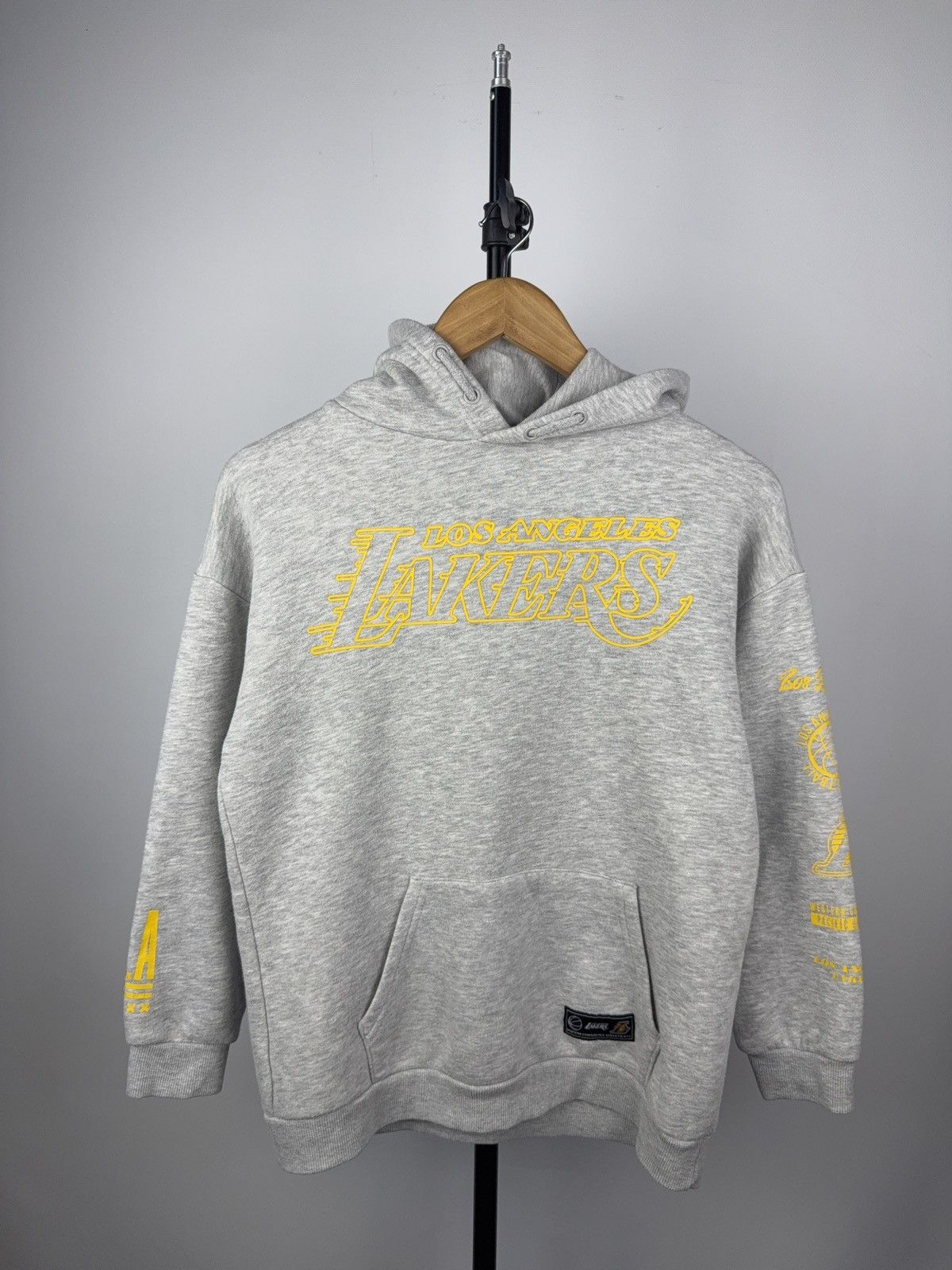 NBA × Vintage NBA Lakers Gray Hoodie Pullover Sweatshirt Vintage Style Size US XS / EU 42 / 0 - 1 Thumbnail