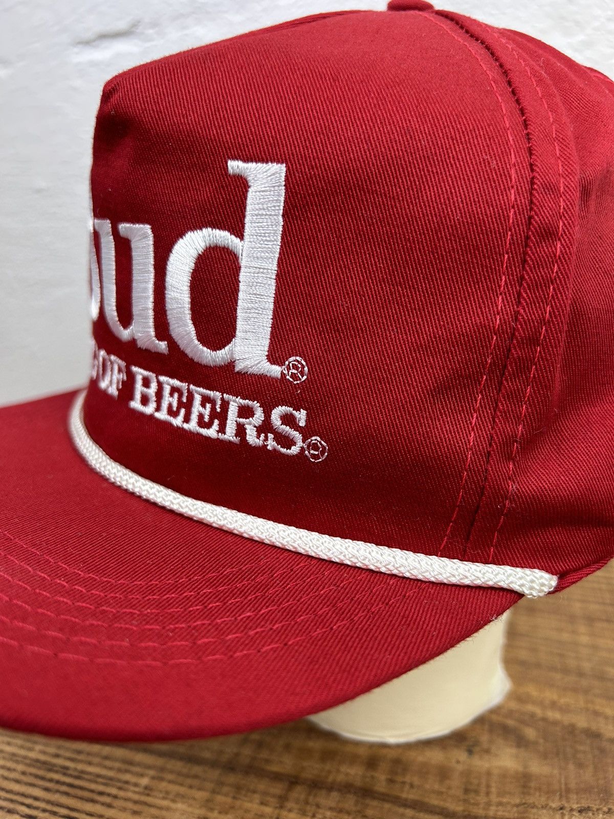 Budweiser 90s Vintage Budweiser King Of Beers Retro Cap Hat In Red Size ONE SIZE - 3 Thumbnail