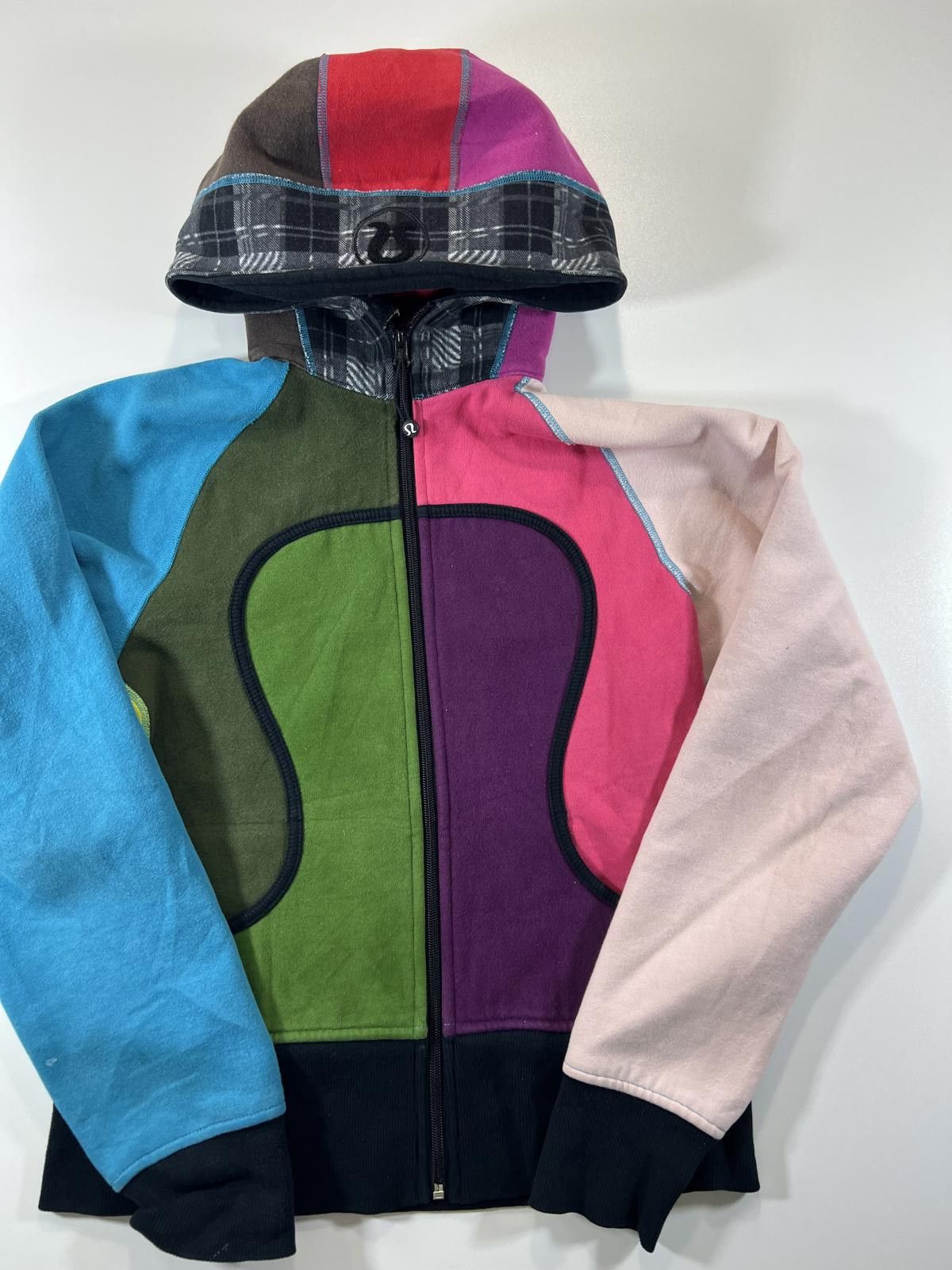 Lululemon Lululemon Multicolor Patchwork Zip-Up Hoodie Size S / US 4 / IT 40 - 1 Thumbnail