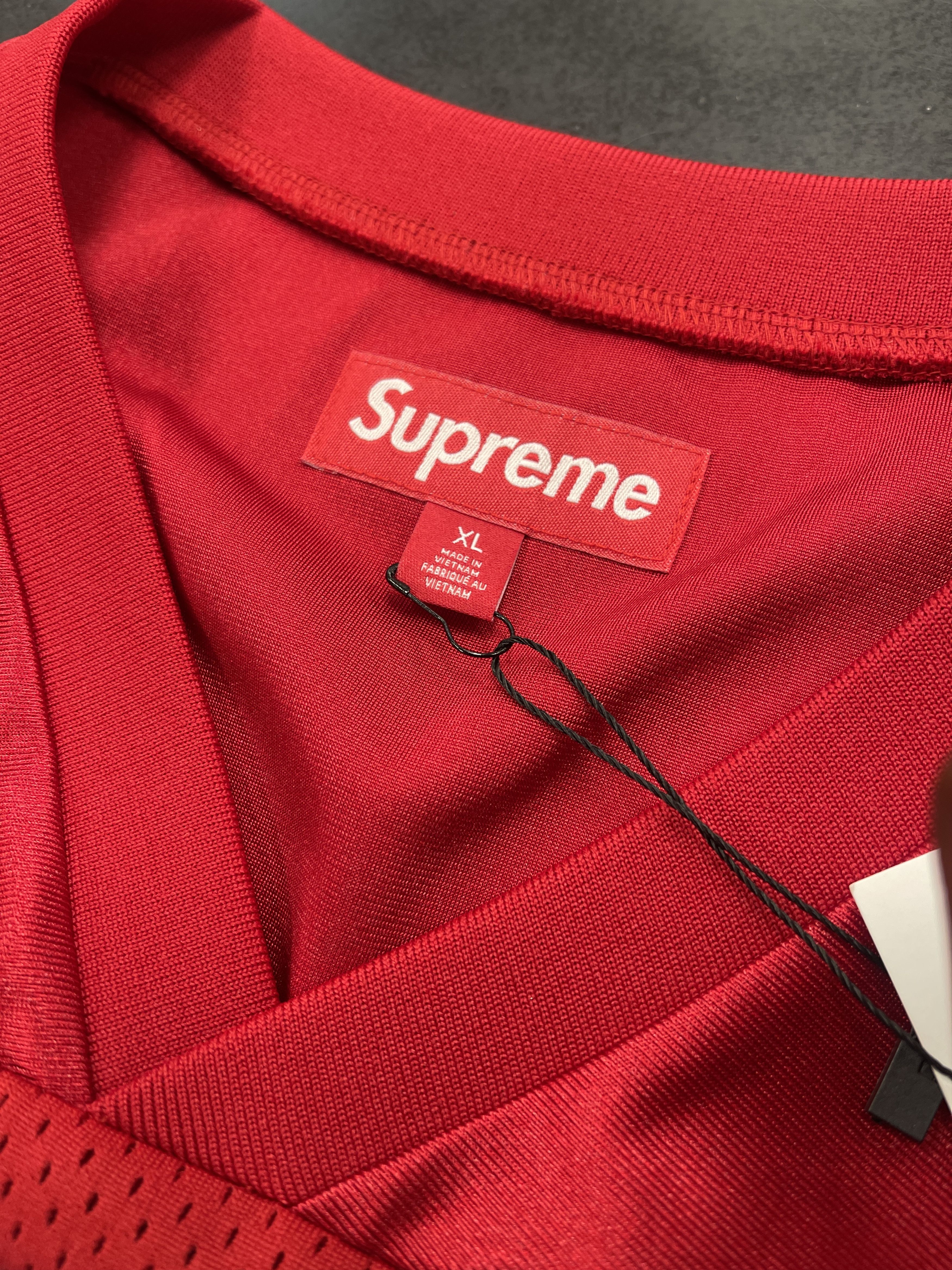 Supreme Supreme Bones Football Jersey FW25 Red Size US XL / EU 56 / 4 - 5 Thumbnail