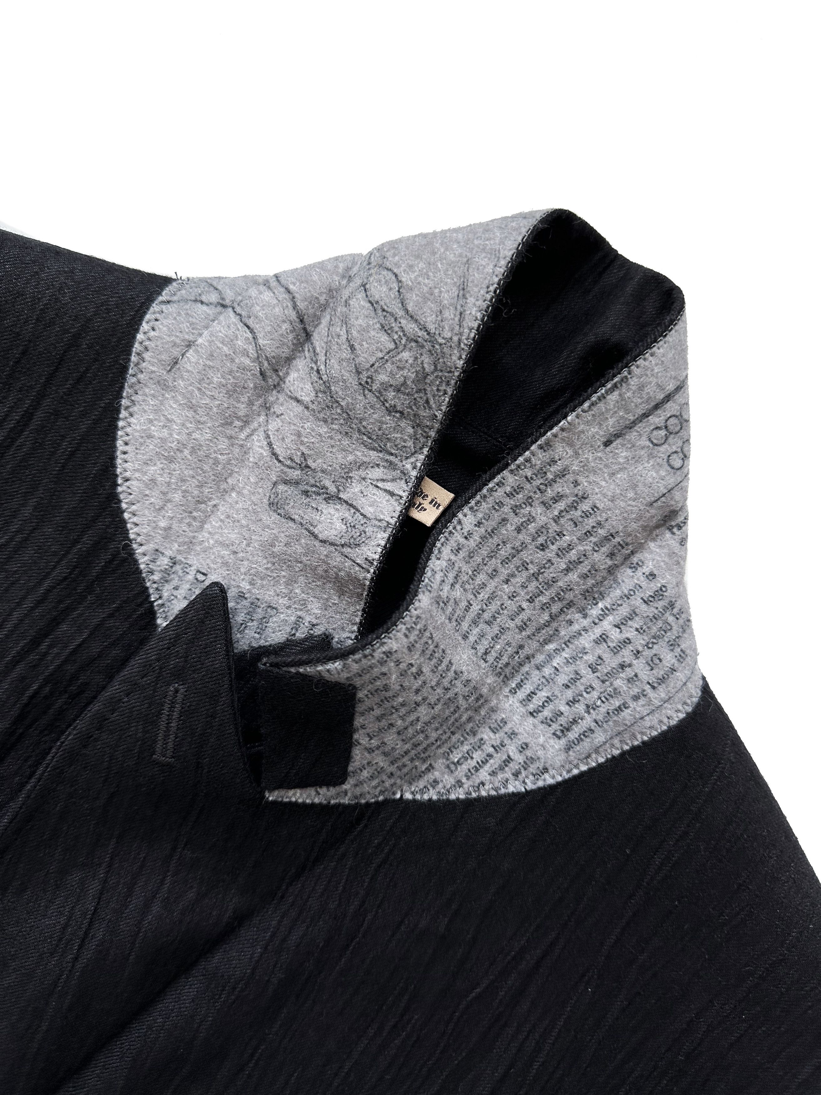 John Galliano black crushed wool blazer