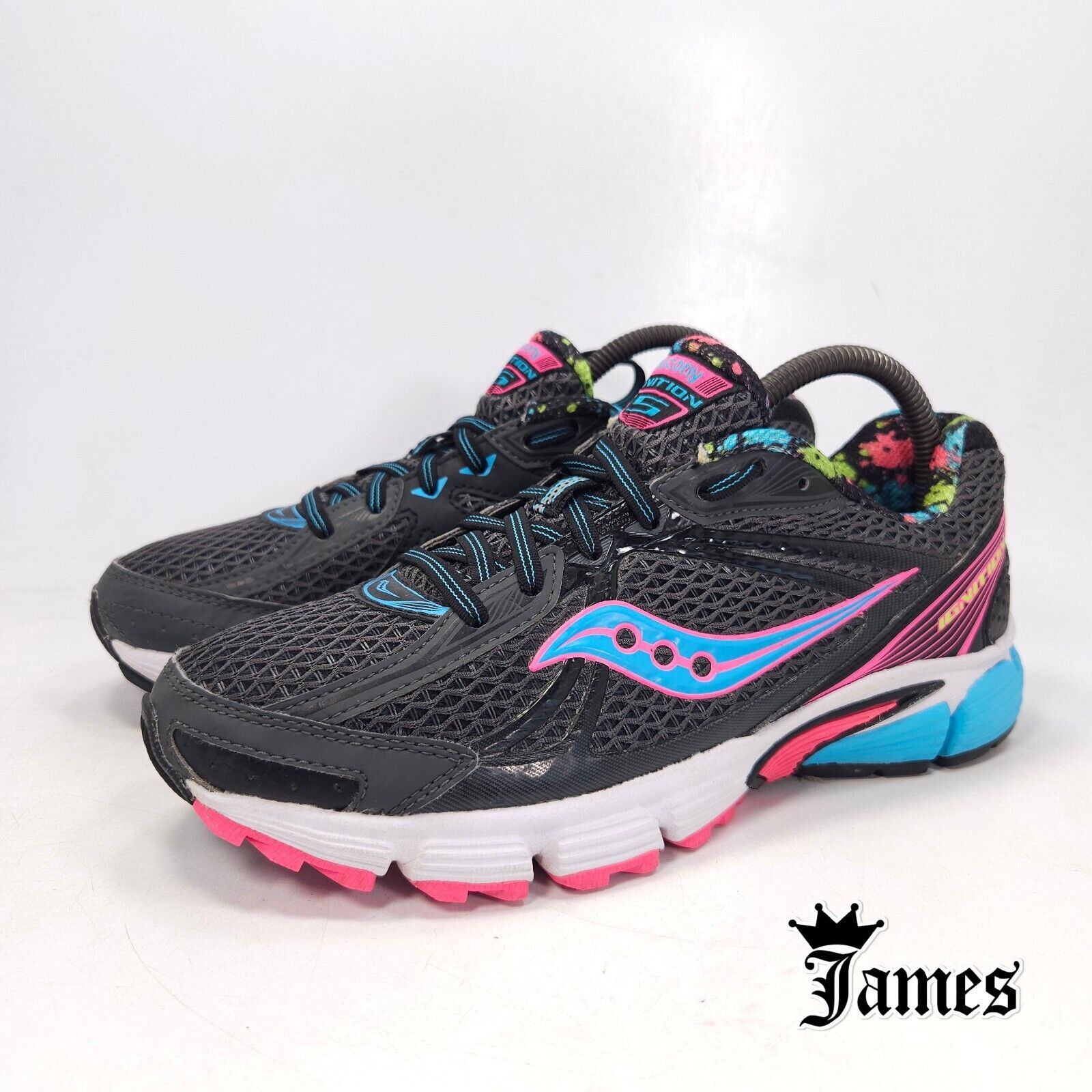 Saucony Saucony Ignition 5 Shoe Womens Size 8.5 S15202-16 Black Blue Size US 8.5 / IT 38.5 - 1 Thumbnail