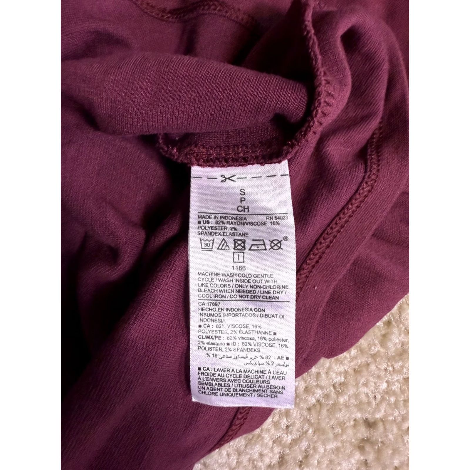 Old Navy Old Navy Womens Dress Small Red Wine Long Sleeve Knee Length D914 Size S / US 4 / IT 40 - 7 Thumbnail