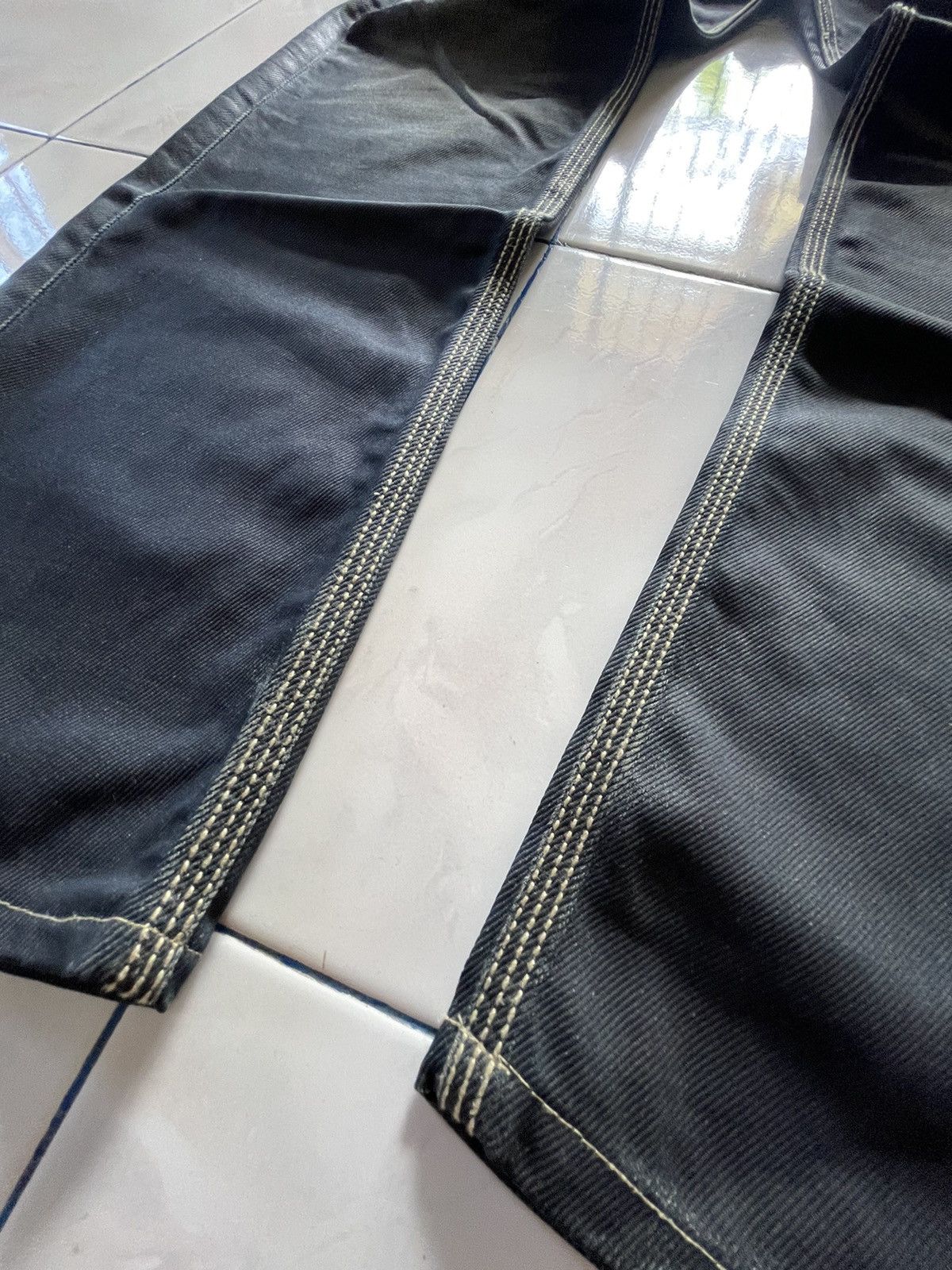 GOSTAR DE FUGA × semanticdesign Urban Craft Waxed Coated Contrast Triple Stitch Jeans Size US 30 / EU 46 - 7 Thumbnail