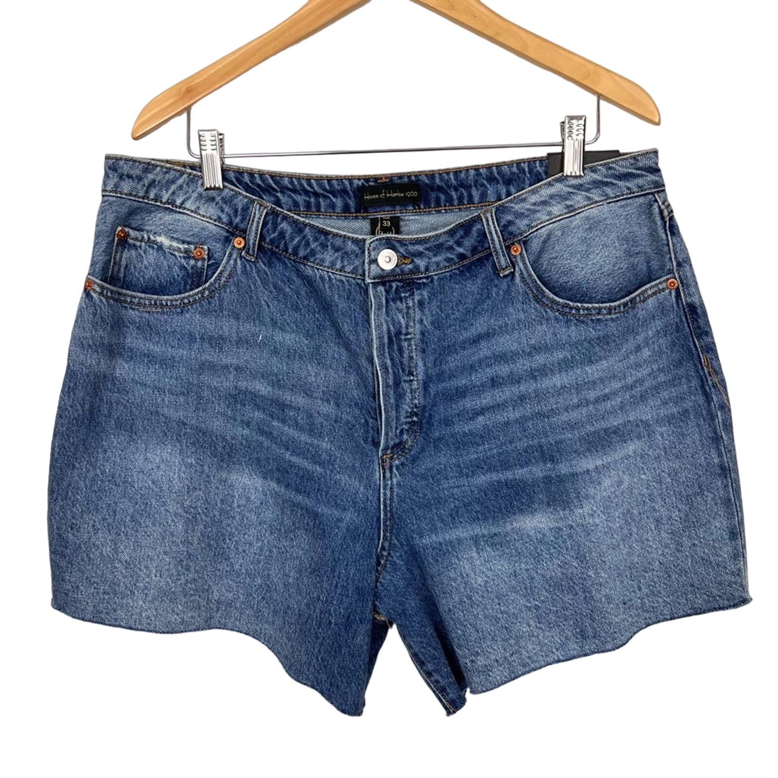 House of Harlow NWT House of Harlow High Rise Mom Denim Shorts Size 33/16 Size 38" / US 16 / IT 52 - 1 Thumbnail