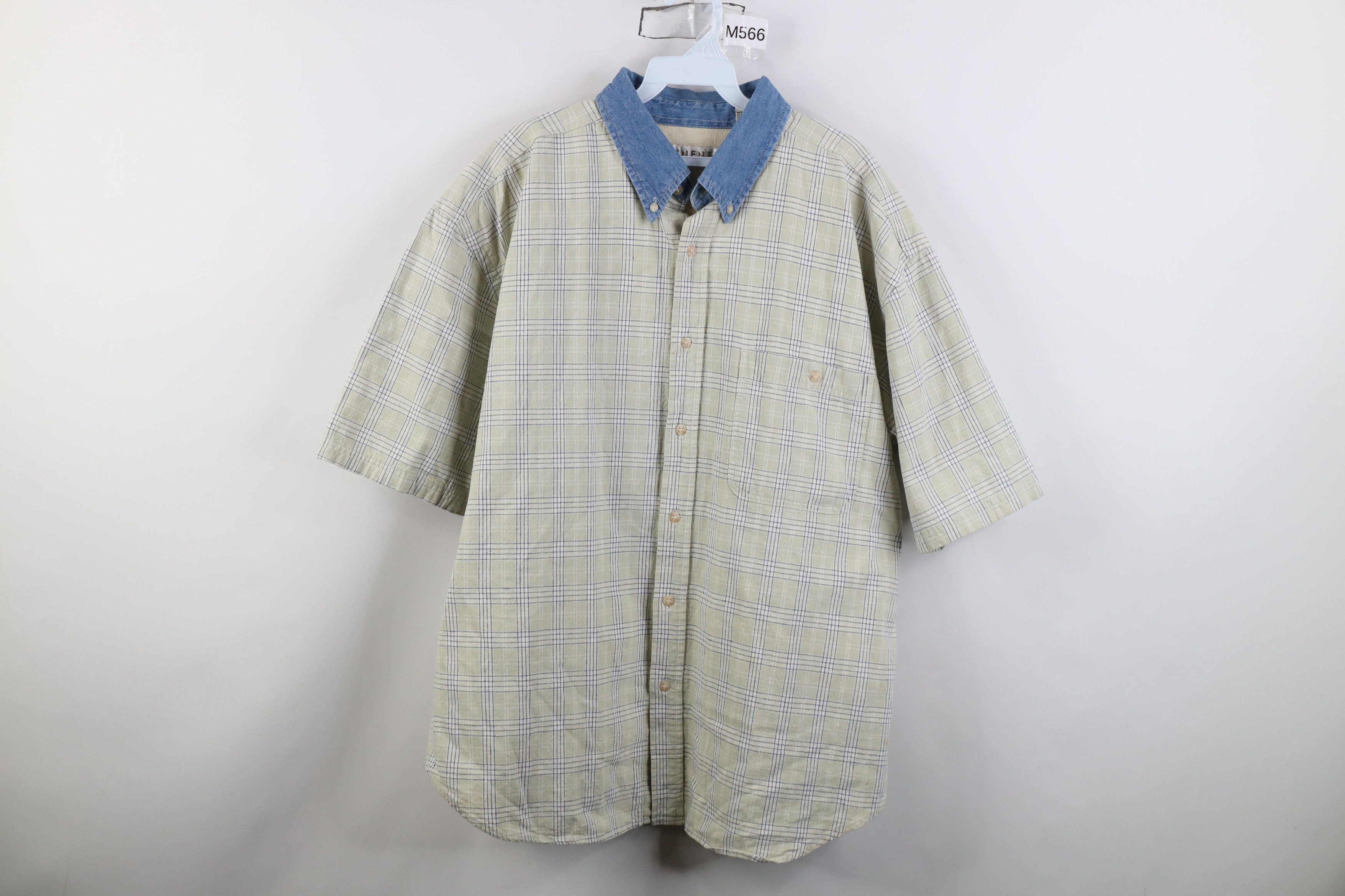 Vintage Vintage 90s Streetwear Blend Denim Collar Button Down Shirt Size US XL / EU 56 / 4 - 1 Thumbnail