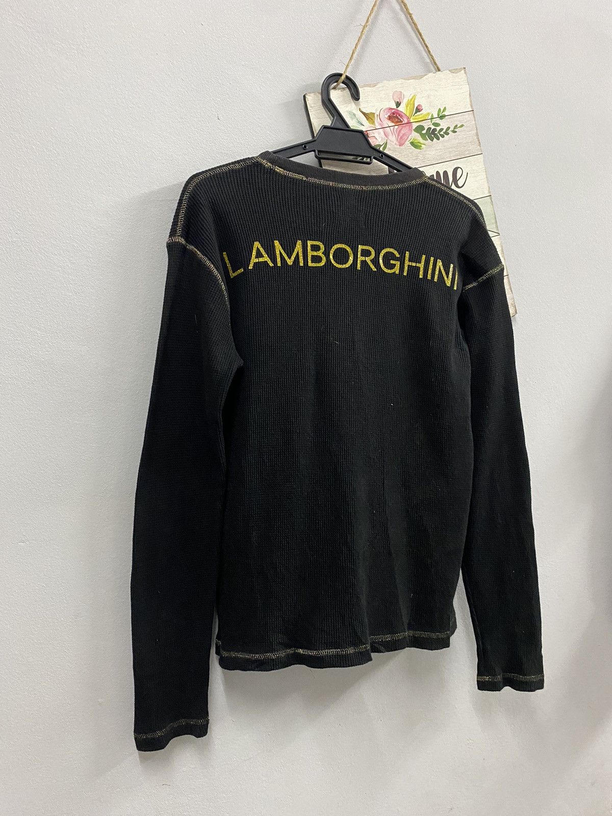 Lamborghini Vintage Lamborghini Side logo Patch fleece Hem Stitching🚄 Size US L / EU 52-54 / 3 - 9 Thumbnail
