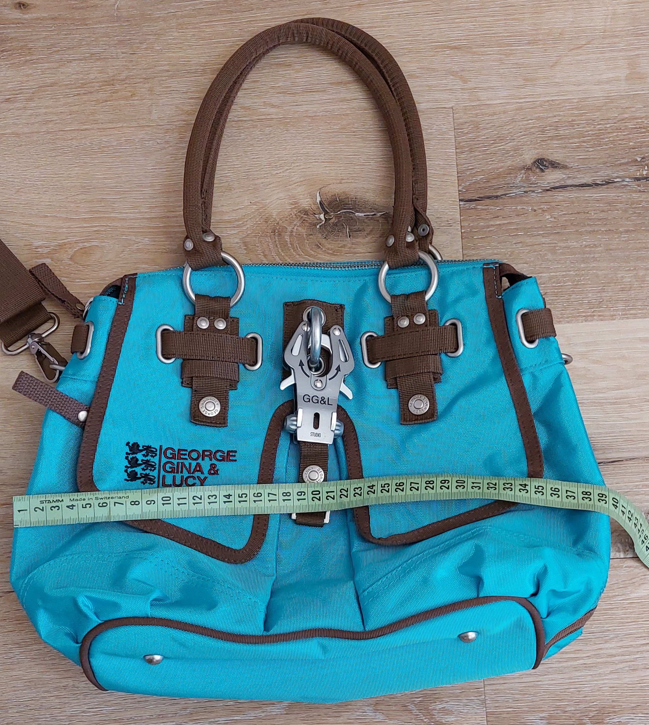 George Gina & Lucy George Gina & Lucy Y2K Turquoise Khaki Shoulder Bag Size ONE SIZE - 4 Thumbnail