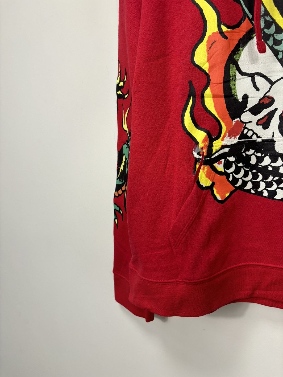 Christian Audigier Ed Hardy Skull In Fire Big Logo Y2K Hype NEW Red Hoodie Size US L / EU 52-54 / 3 - 5 Thumbnail