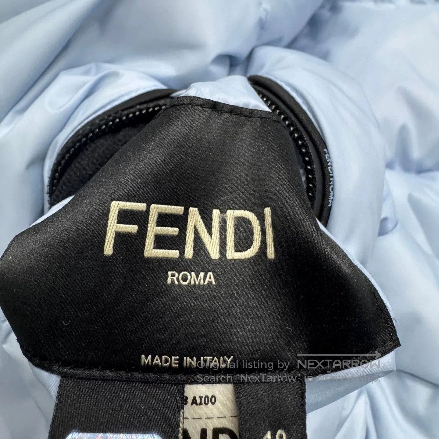 Fendi Black Puffer Jacket with Removable Hood . Size US M / EU 48-50 / 2 - 2 Thumbnail