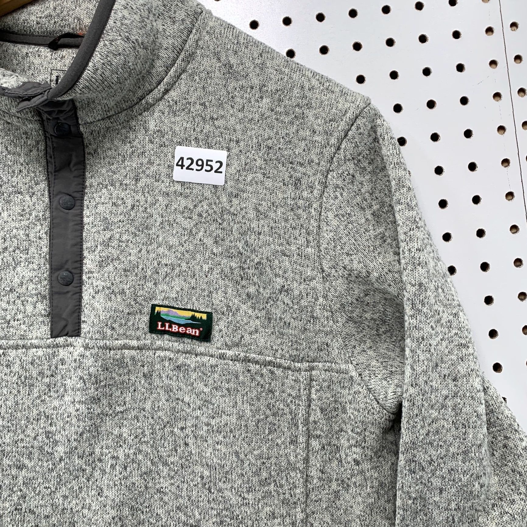 Vintage L.L.Bean 1/4 Snap Fleece Sweater Mens Medium Gray Casual Pullover Size US M / EU 48-50 / 2 - 7 Thumbnail