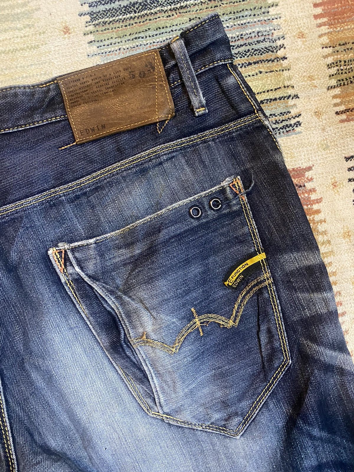 Edwin × Japanese Brand × Vintage 🇯🇵Vintage Distressed Edwin Pants Size US 38 / EU 54 - 9 Thumbnail