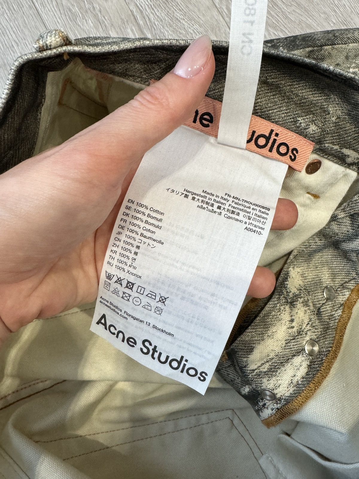 Acne Studios Last Size! Acne Studios 1981M Cold Grey Jeans