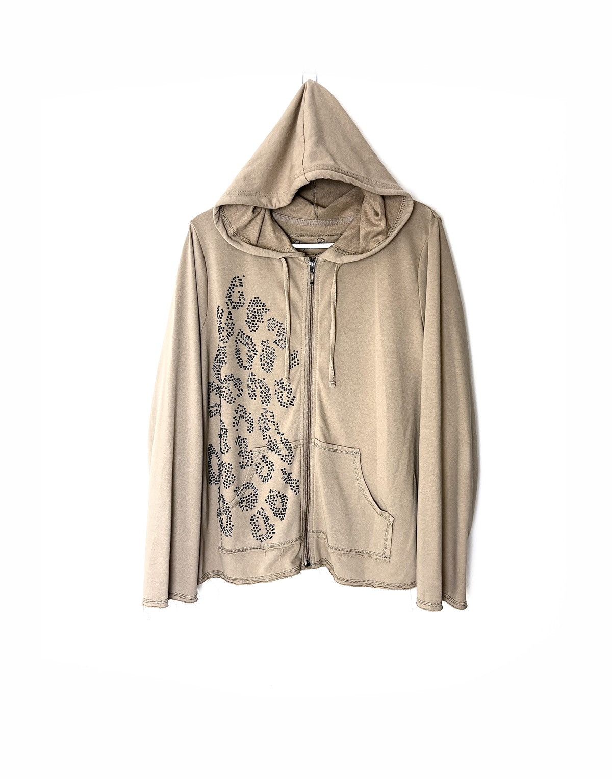 Japanese Brand Onque Casuals Rhinestone Leopard Zip Hoodie Size US M / EU 48-50 / 2 - 1 Thumbnail
