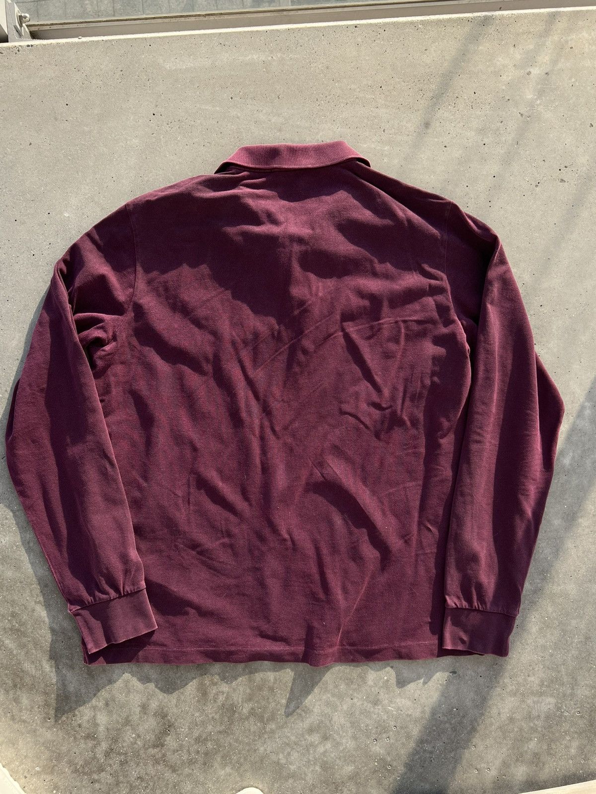 Stone Island × Vintage Stone Island Long Sleeve Burgundy polo t-shirt Size US XL / EU 56 / 4 - 3 Thumbnail