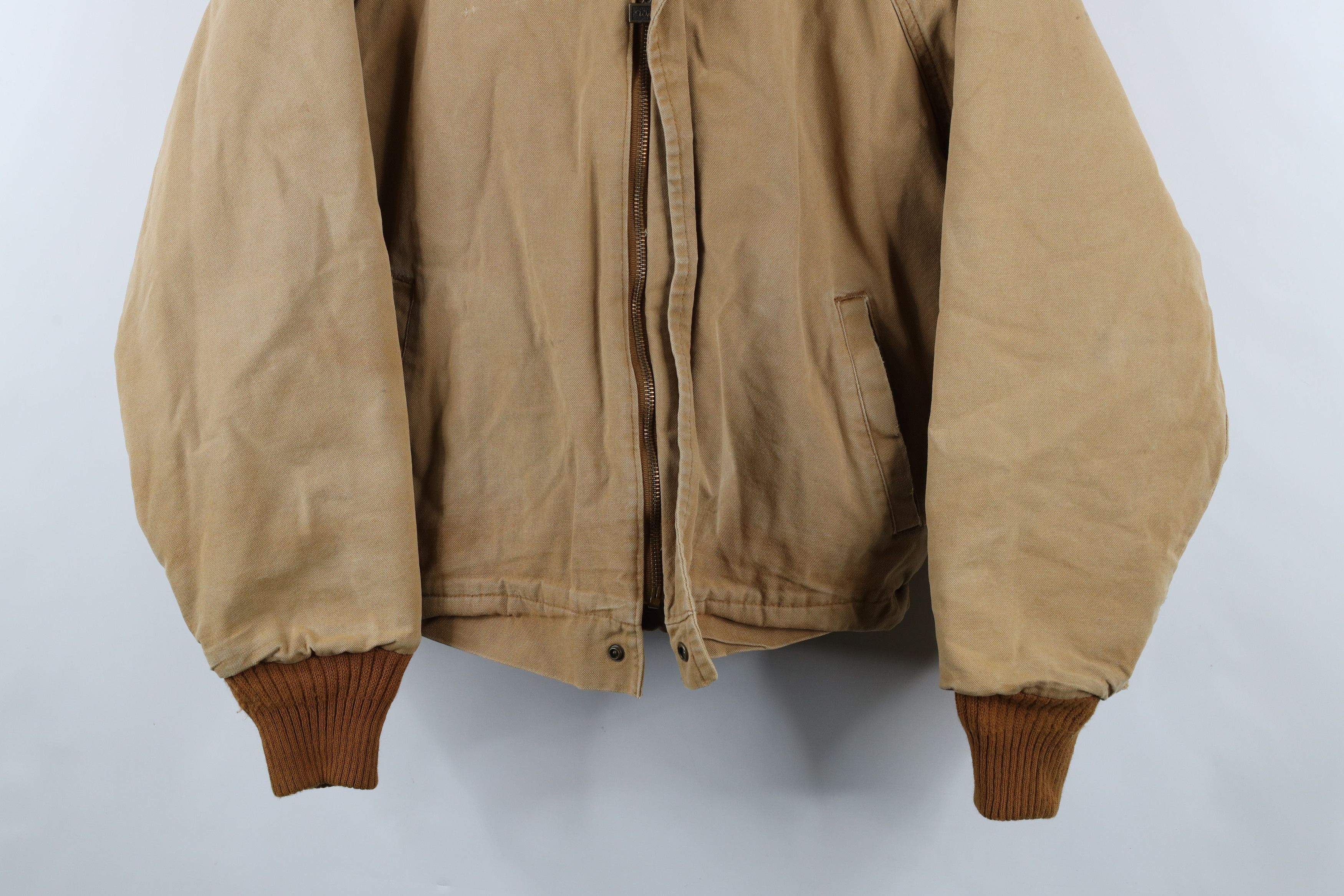 Vintage × Walls Vintage 90s Walls Canvas Bomber Jacket Duck Brown USA Size US XL / EU 56 / 4 - 3 Thumbnail