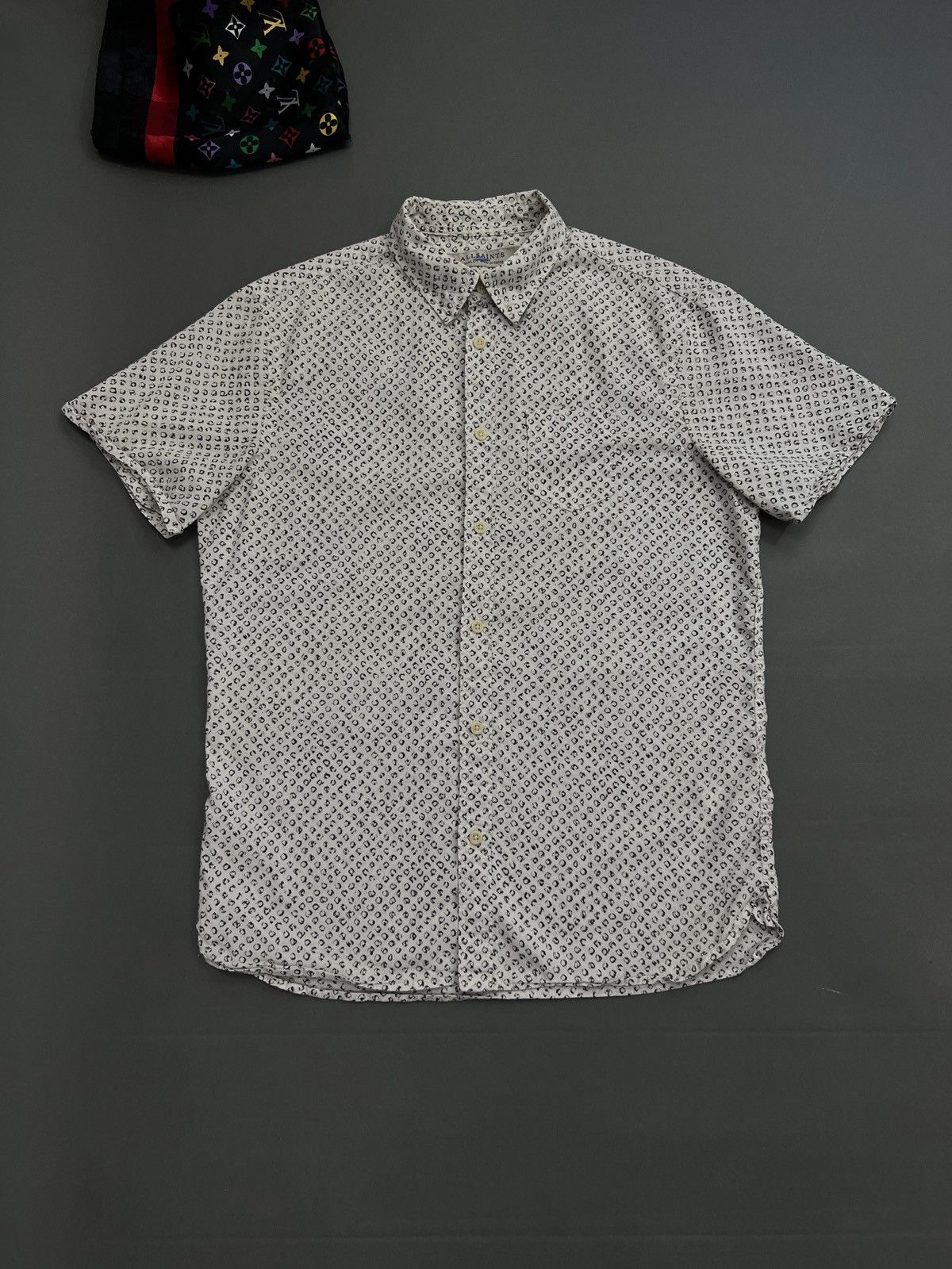ALLSAINTS Printed Button Up Short Sleeve Tee Shirt