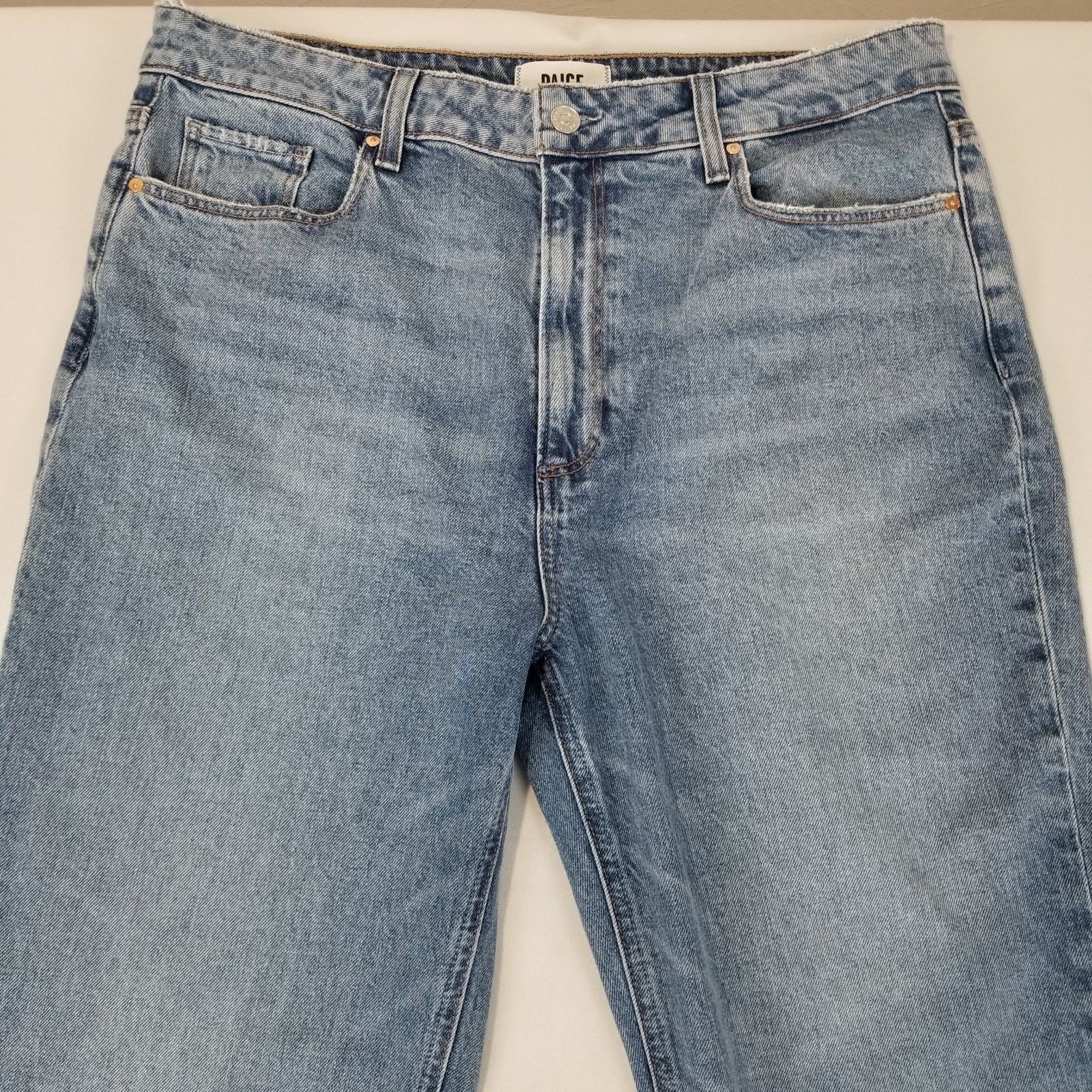 Paige Paige Stevie Jeans 33x32 Blue Heritage Raw Hem Heroes NWT Size 33" - 8 Thumbnail