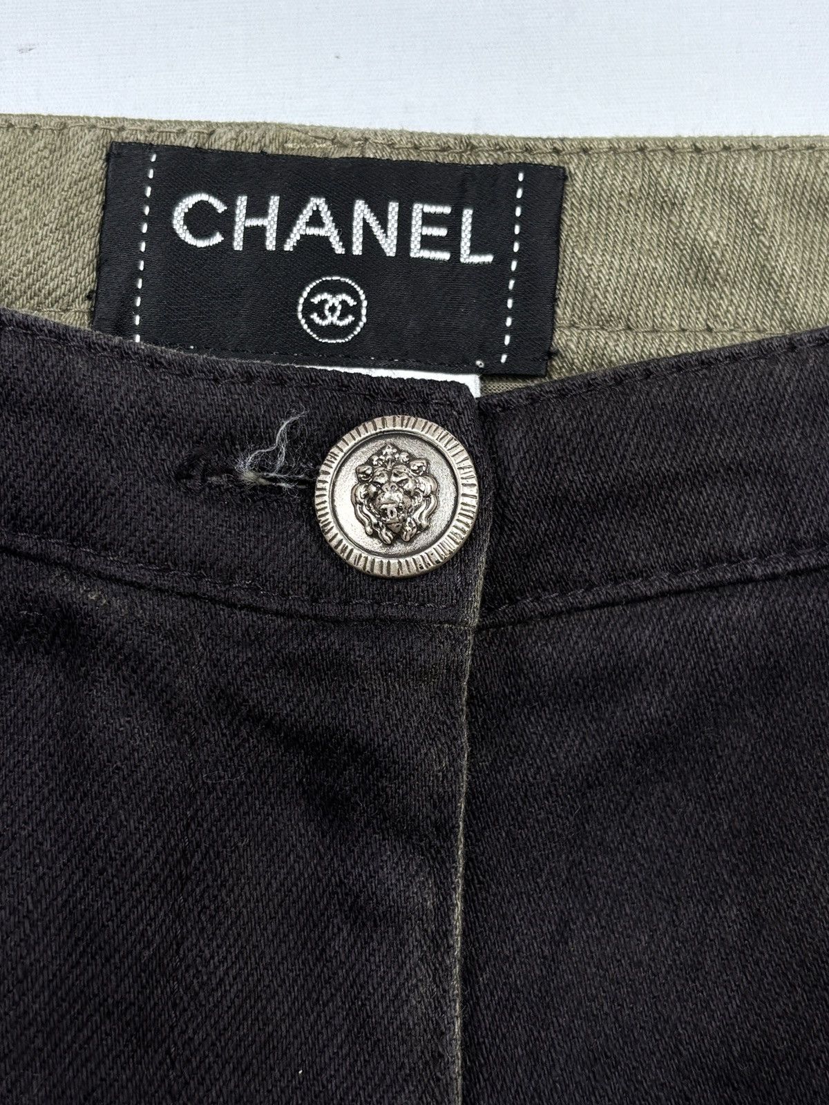 Chanel F/W 2008 Karl Lagerfield Era Pleated Hem Slim Fit Jeans Size 29" - 5 Thumbnail