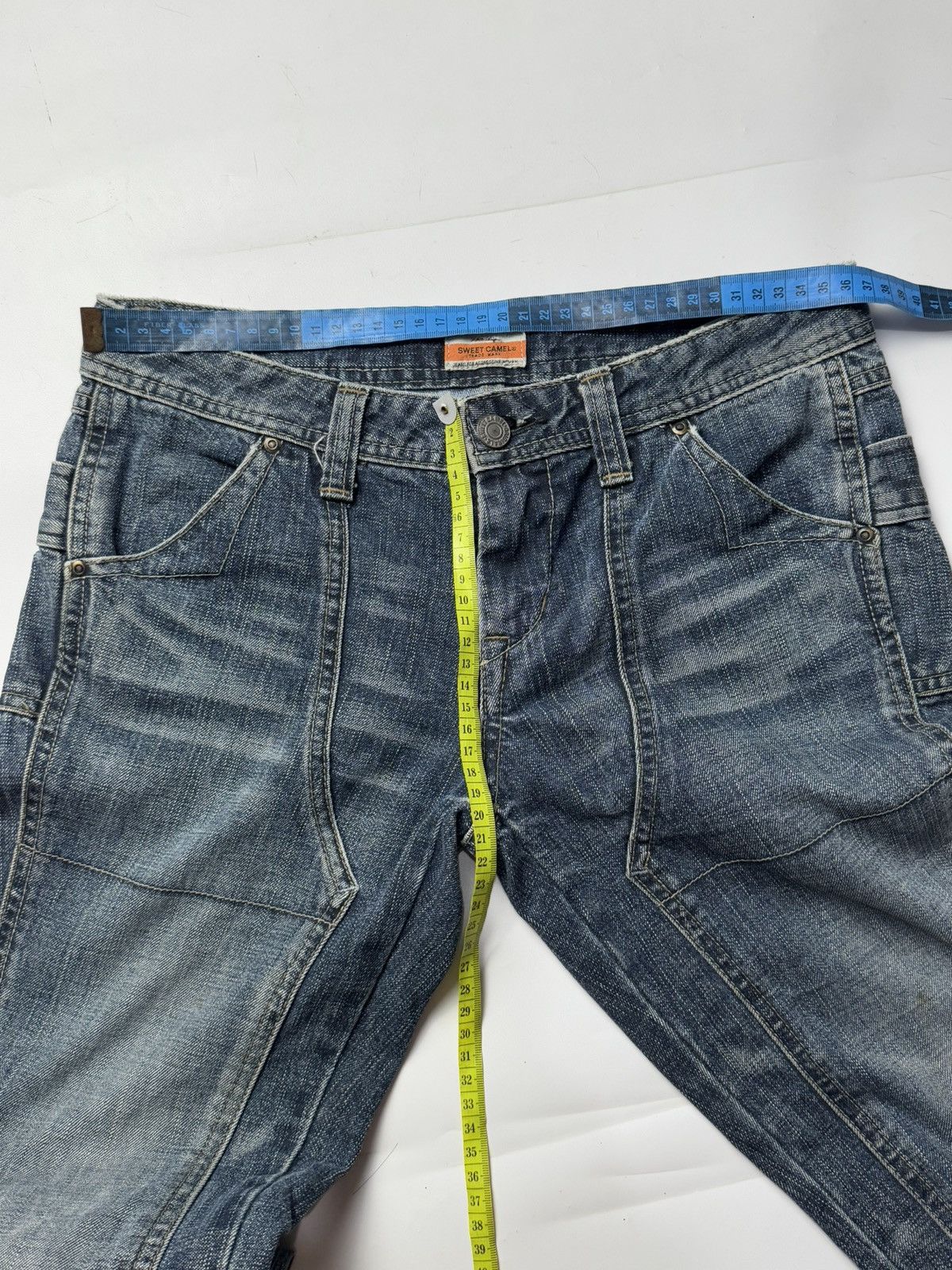 If Six Was Nine Flared Bootcut Double Knee Denim Sweet Camel Japanese Size 28" / US 6 / IT 42 - 7 Thumbnail