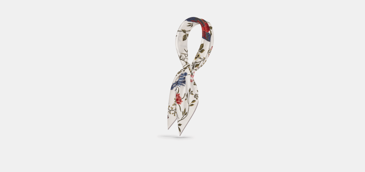 Dior o1w1db10424 Size: OS Dior Birds Square Scarf in Multicolor Size ONE SIZE - 4 Thumbnail
