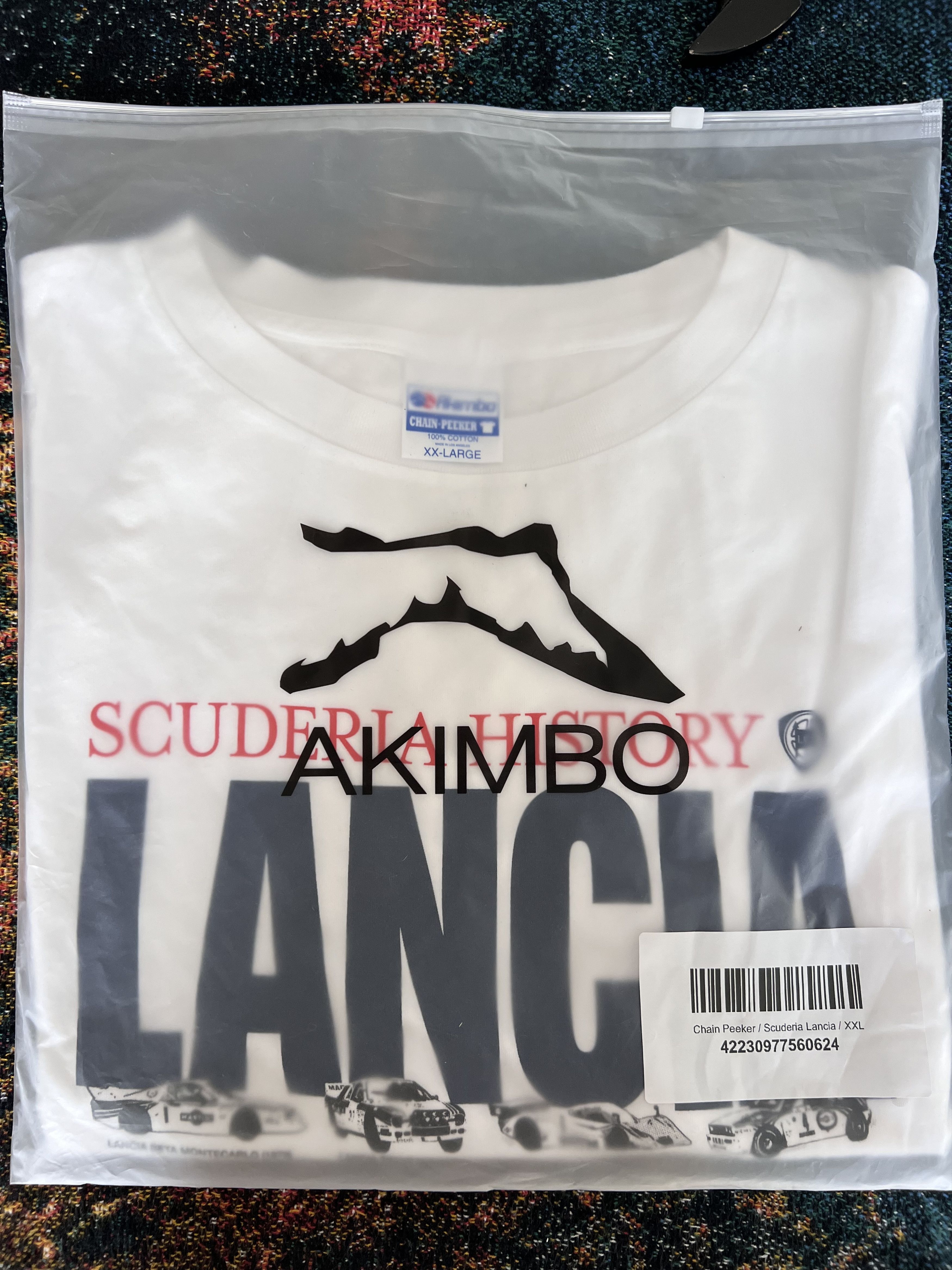 Akimbo Club Akimbo Club Lancia Scuderia Chain Peeker Tee in White Size US XXL / EU 58 / 5 - 5 Thumbnail