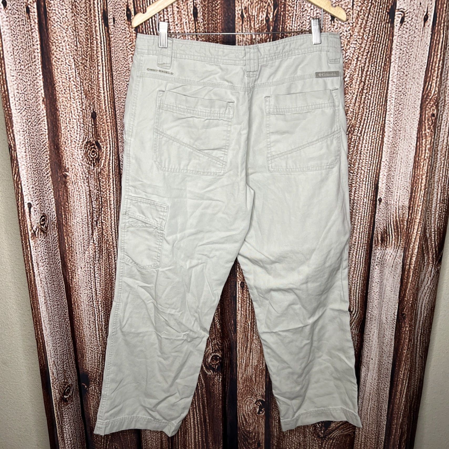 Vintage Columbia Mens Pants Cargo Omni-Shield Beige 34x30 Chino Canvas Regular Straight Outfit Outdoors Mens Size US 34 / EU 50 - 4 Thumbnail
