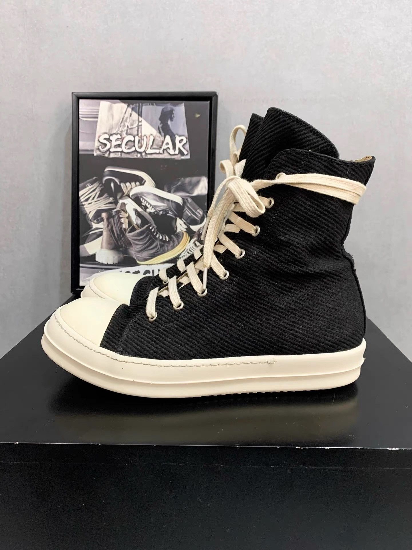 Rick Owens Rick Owens Canvas High-Top Big Converse K34 Size US 8.5 / EU 41-42 - 2 Thumbnail