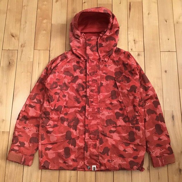 Bape × Nigo BAPE Fire camo red hoodie snowboard jacket APE NIGO flame Size US S / EU 44-46 / 1 - 1 Thumbnail