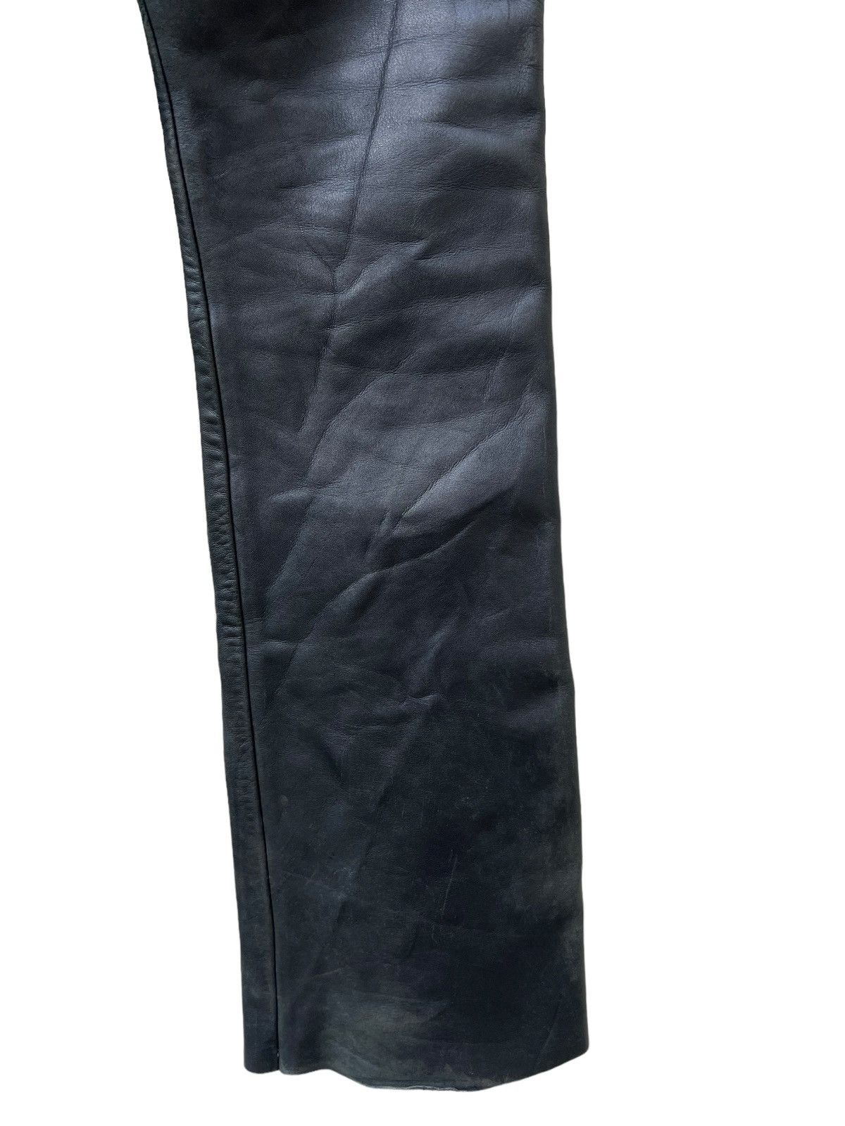 Harley Davidson × Leather × Vintage Vintage Harley Davidson Black Cowhide Bootcut Leather Pant Size US 29 - 19 Thumbnail
