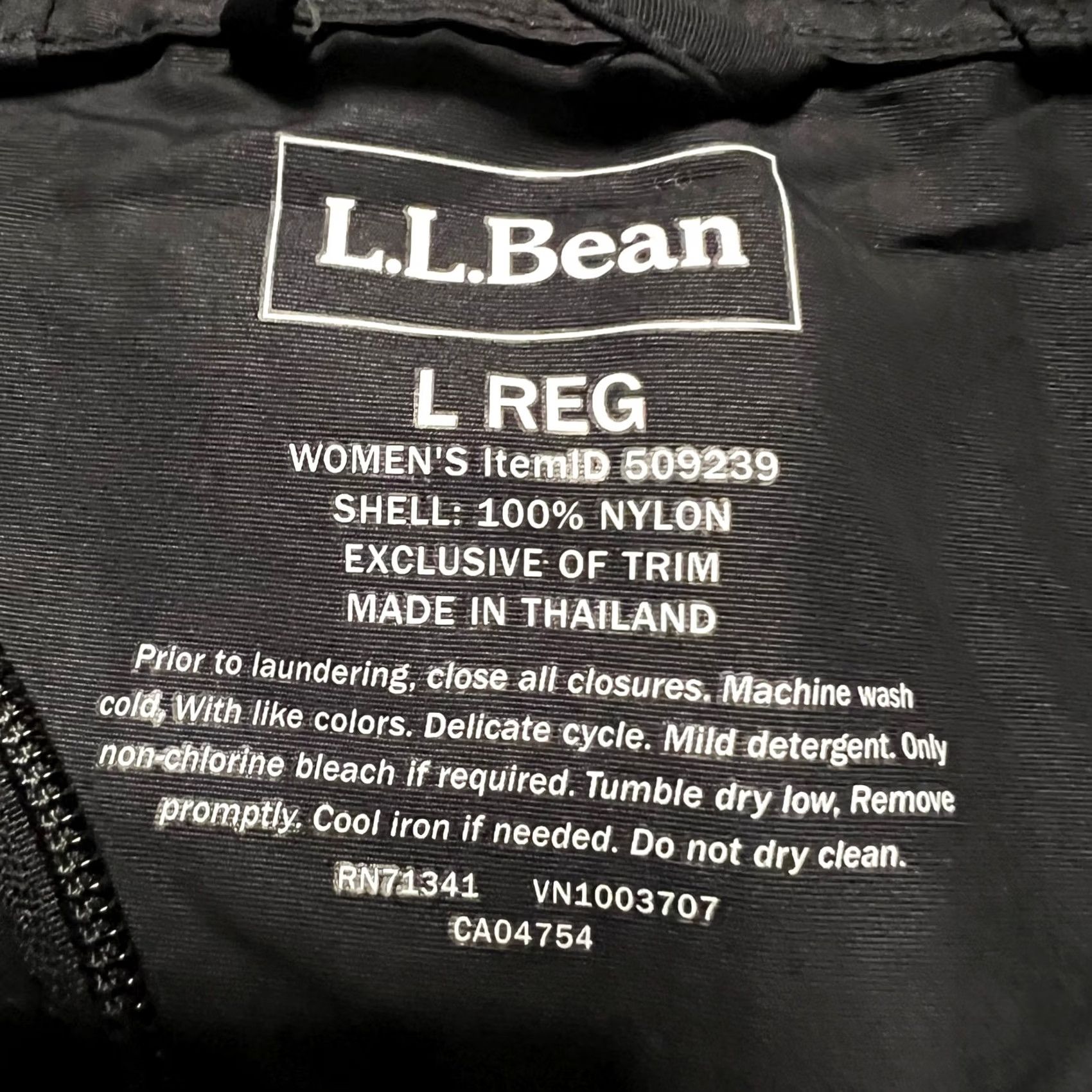 Vintage LL Bean Anorak Jacket Coat Womens Large Hooded Rain Black Nylon Rain Coat Ladies L Womens Size L / US 10 / IT 46 - 8 Thumbnail