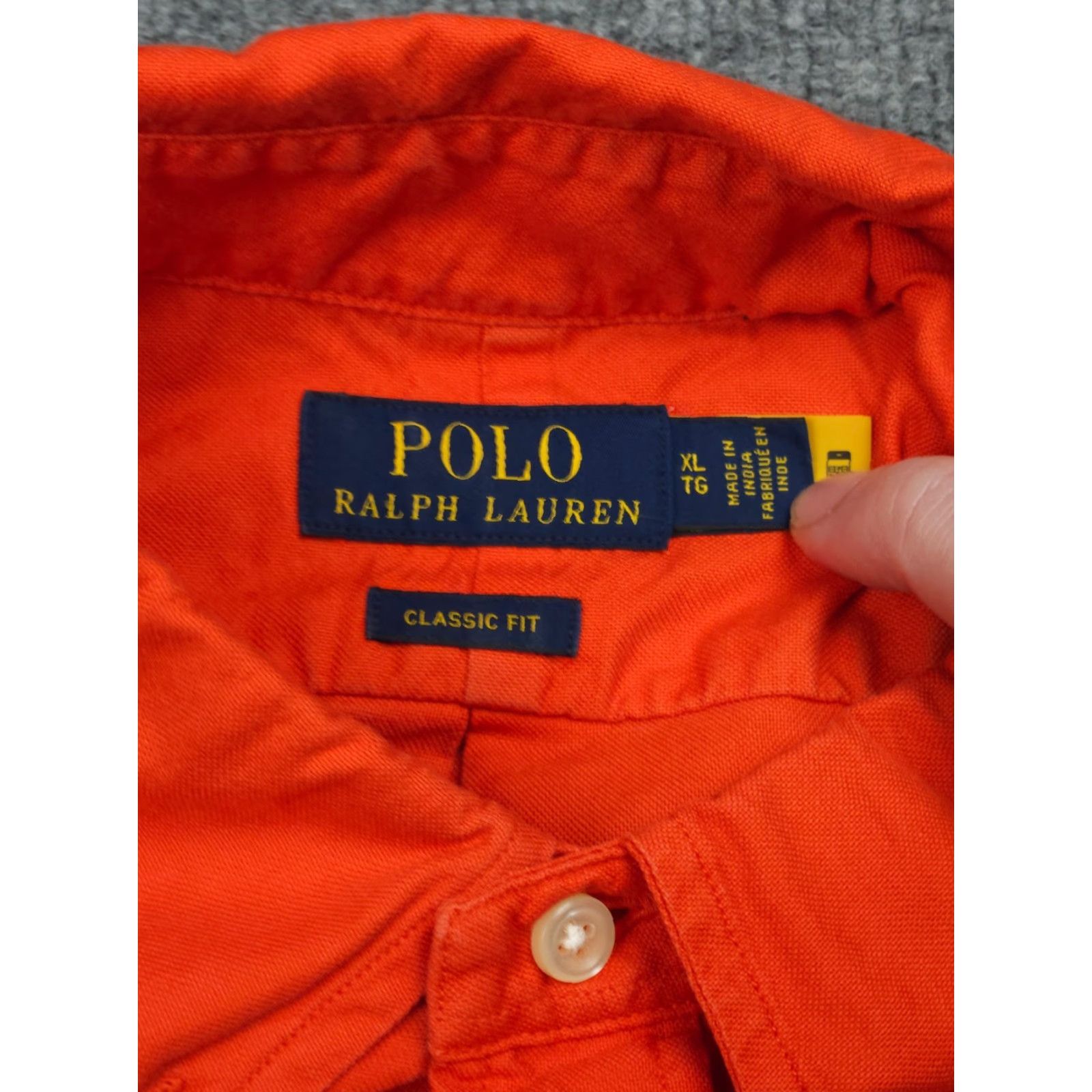 Polo Ralph Lauren VINTAGE Polo Ralph Lauren Flannel Shirt Mens XL Orange 100% Cotton Oxford Pony Button Up Size US XL / EU 56 / 4 - 7 Thumbnail