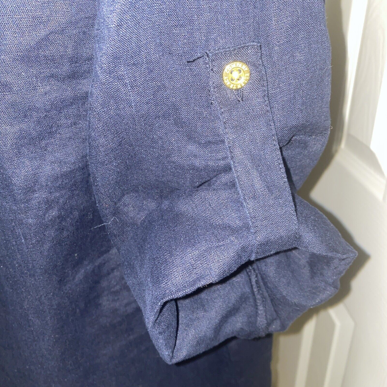 Other ELLEN TRACY 100% LINEN TUNIC TOP LARGE Navy Size L / US 10 / IT 46 - 6 Thumbnail