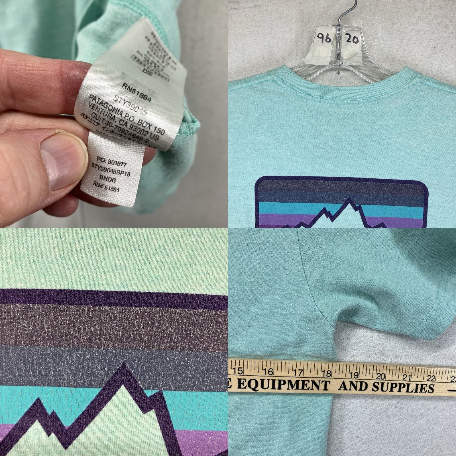 Patagonia Patagonia T-Shirt Shirt Men Small Short Sleeve Icy Blue Mountain Graphic Responsibili-Tee Crew Neck Size US S / EU 44-46 / 1 - 9 Thumbnail