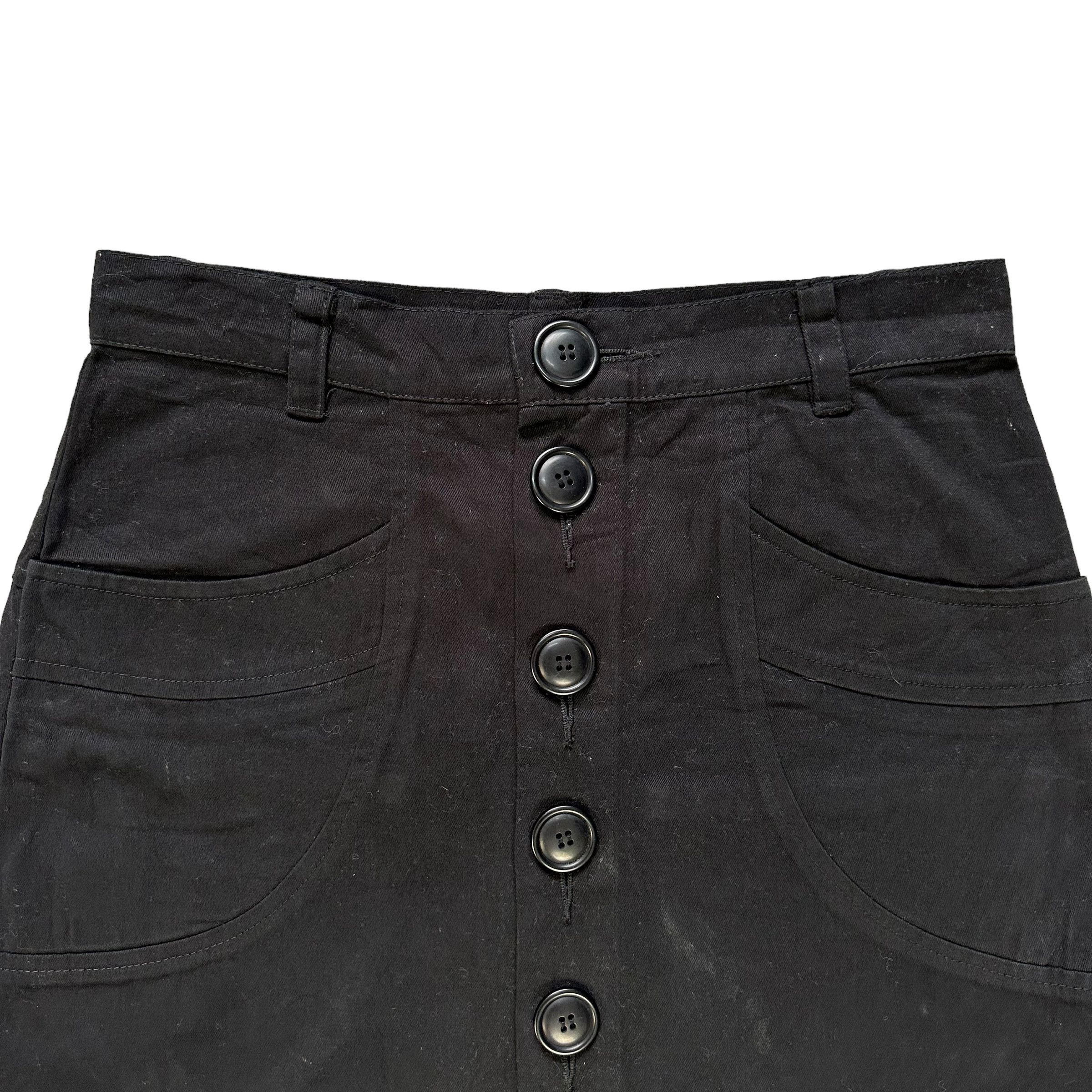 Sunao Kuwahara Sunao Kuwahara Cotton Straight Button Mini Skirt #A26-0584 Size 29" - 2 Thumbnail