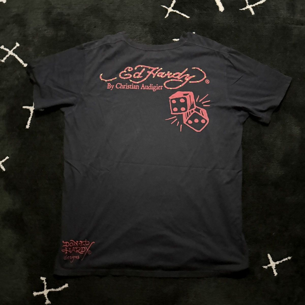 Ed Hardy Rolling Dice - “Lalloo City” T Shirt by Christian Audigier Size US XL / EU 56 / 4 - 2 Thumbnail