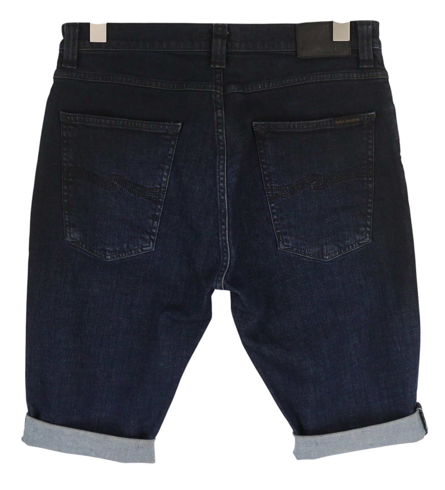 Nudie Jeans PIPE LED W34 Washed Denim Blue Zip Organic Shorts 83835 Size US 34 / EU 50 - 2 Thumbnail