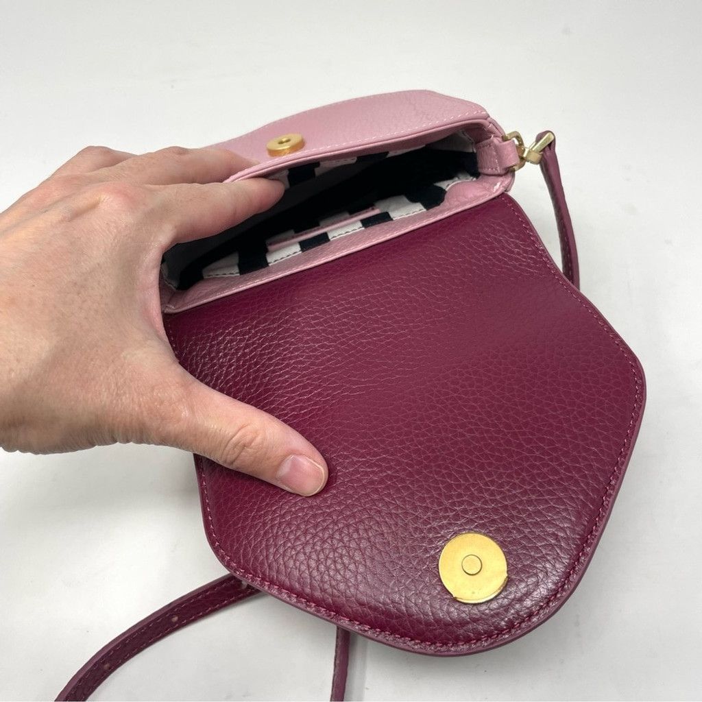 Other Lulu Guinness Small Leather Colorblock Pink Lip Shoulder Bag Size ONE SIZE - 8 Thumbnail