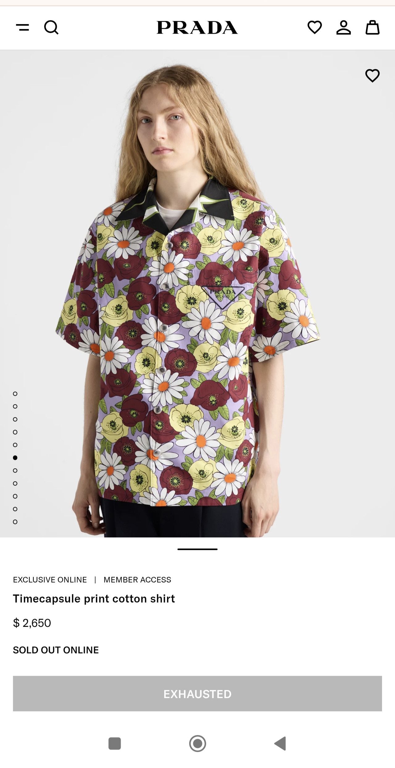 Prada Flower print oversize sweater Size S / US 4 / IT 40 - 24 Thumbnail