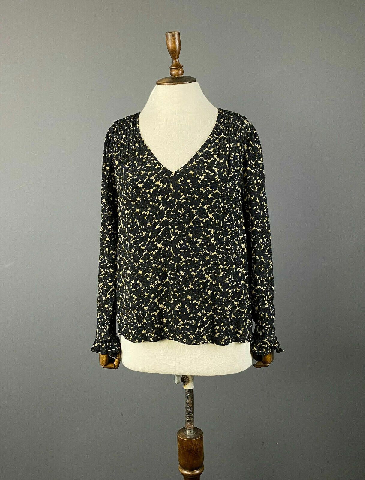 Wilkes Bashford BA&SH Viscose Top in Bleu Nuit Long Sleeve Blouse Size 0 Size XS / US 0-2 / IT 36-38 - 1 Thumbnail