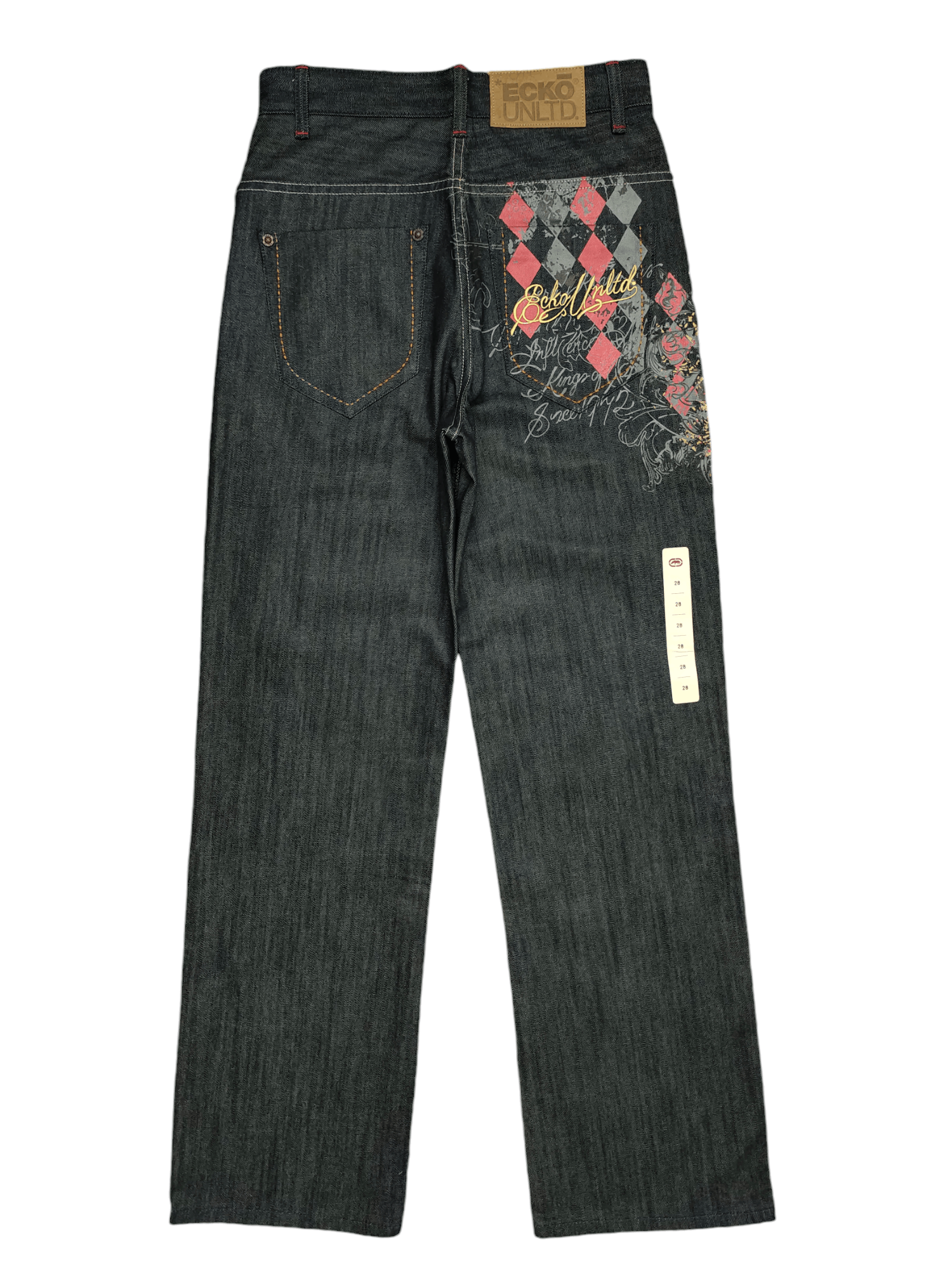 Ecko Unltd. Vintage Y2k Ecko Rhino Crowns Graffiti Print Baggy Jeans Size US 29 - 10 Thumbnail